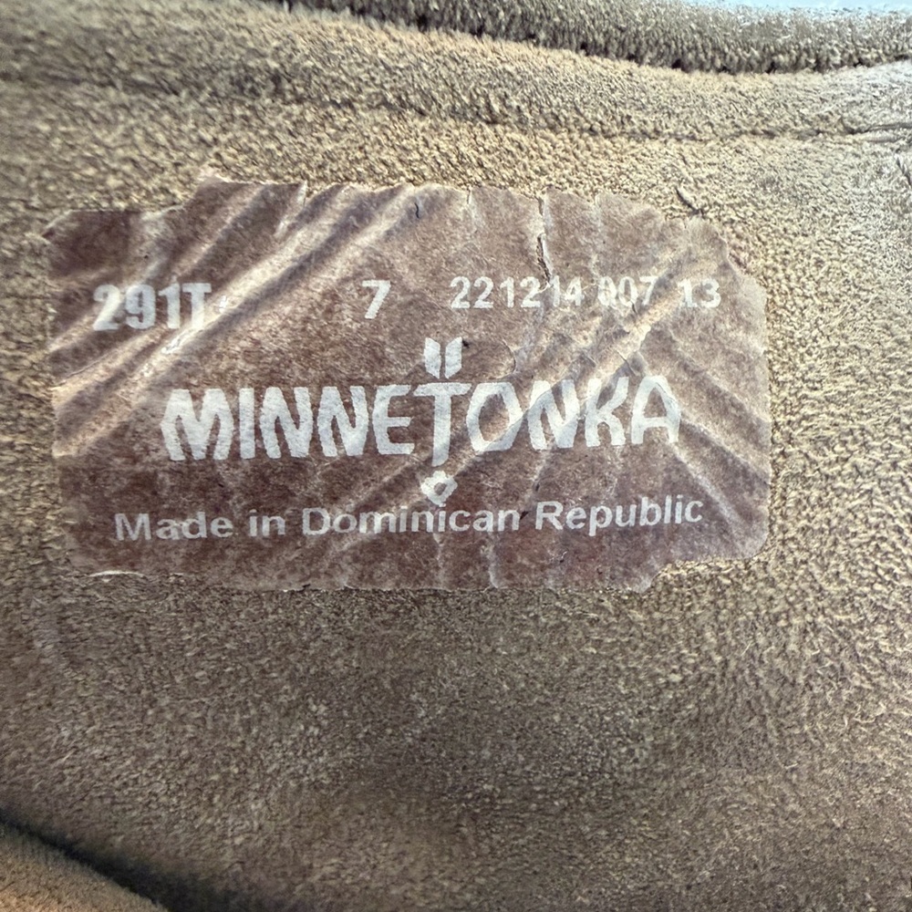 Minnetonka Hi Top Back Zip Fringed Moccasin Boot‎ size 7 - Picture 7 of 10